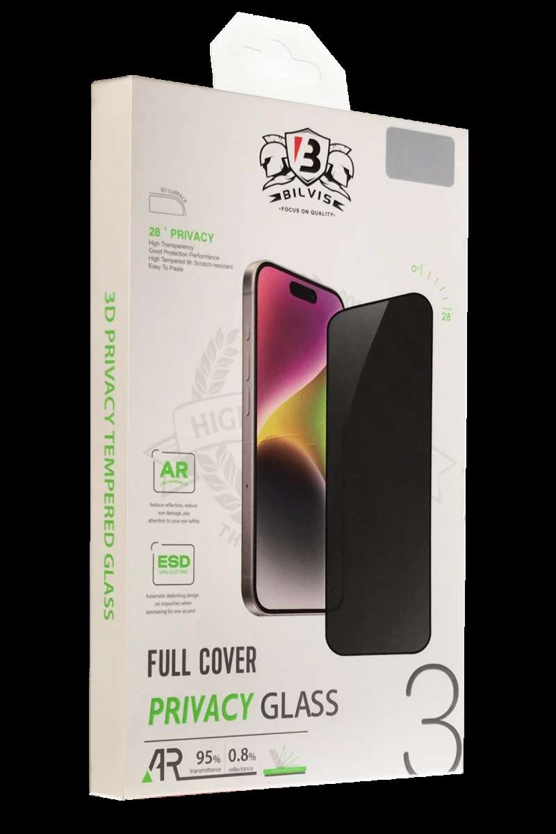 iPhone 12 Pro Max Bilvis 3D Hayalet Cam Ekran Koruyucu