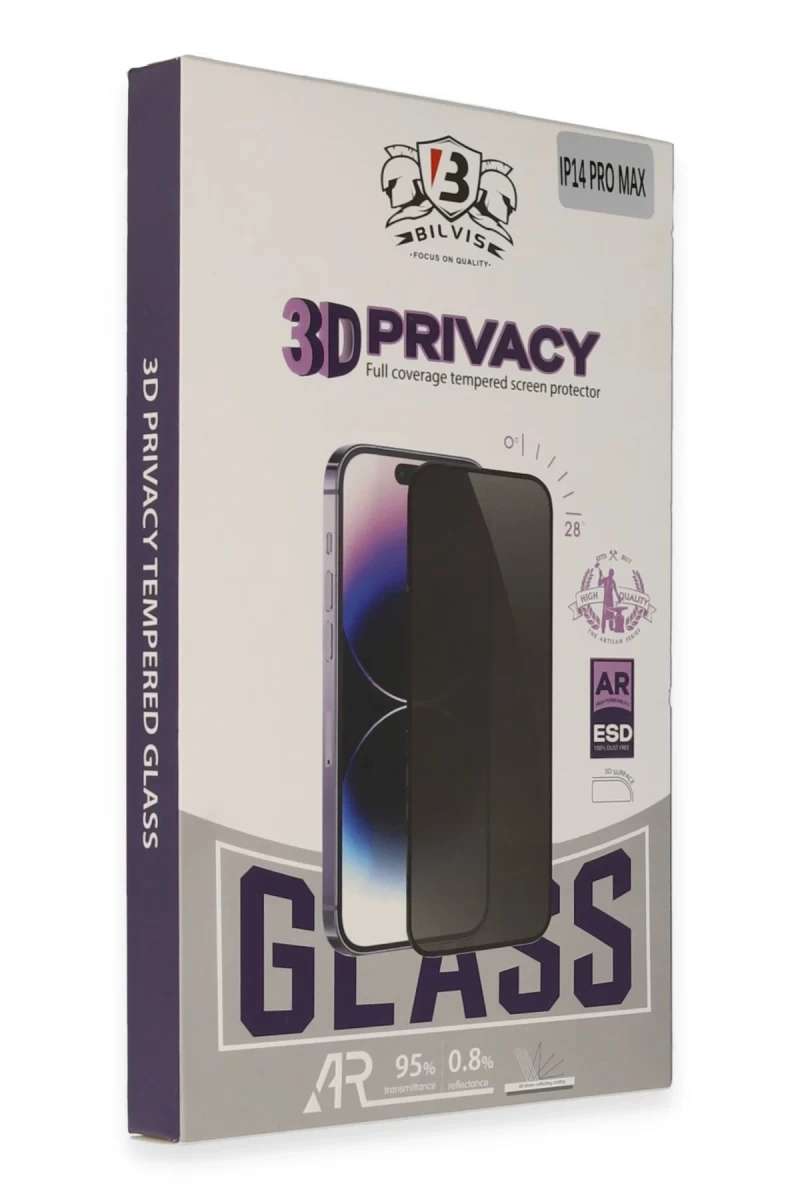 iPhone 14 Bilvis 3D Hayalet Cam Ekran Koruyucu