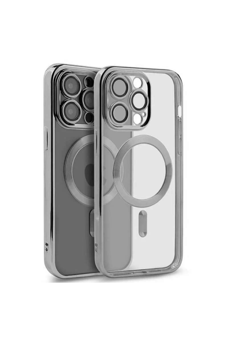 iPhone 15 Pro Kılıf Kross Magneticsafe Kapak - Gümüş