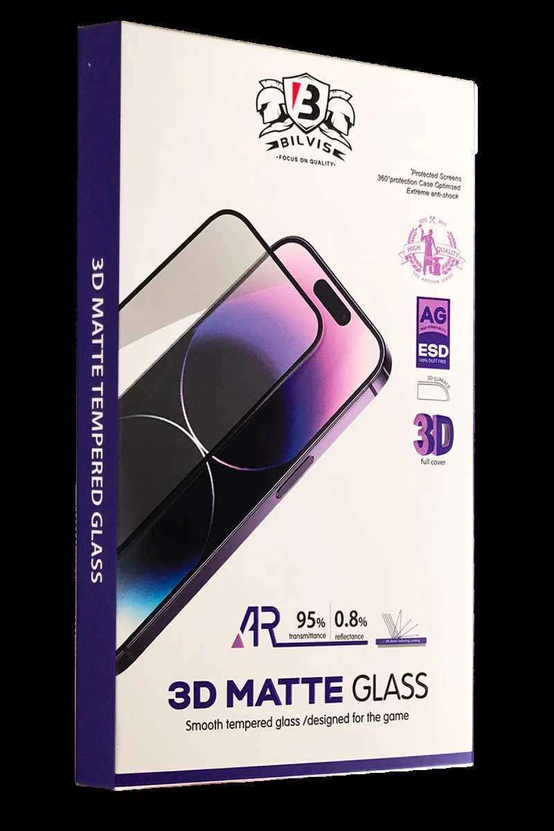 iPhone 16 Bilvis 3D Mat Cam Ekran Koruyucu
