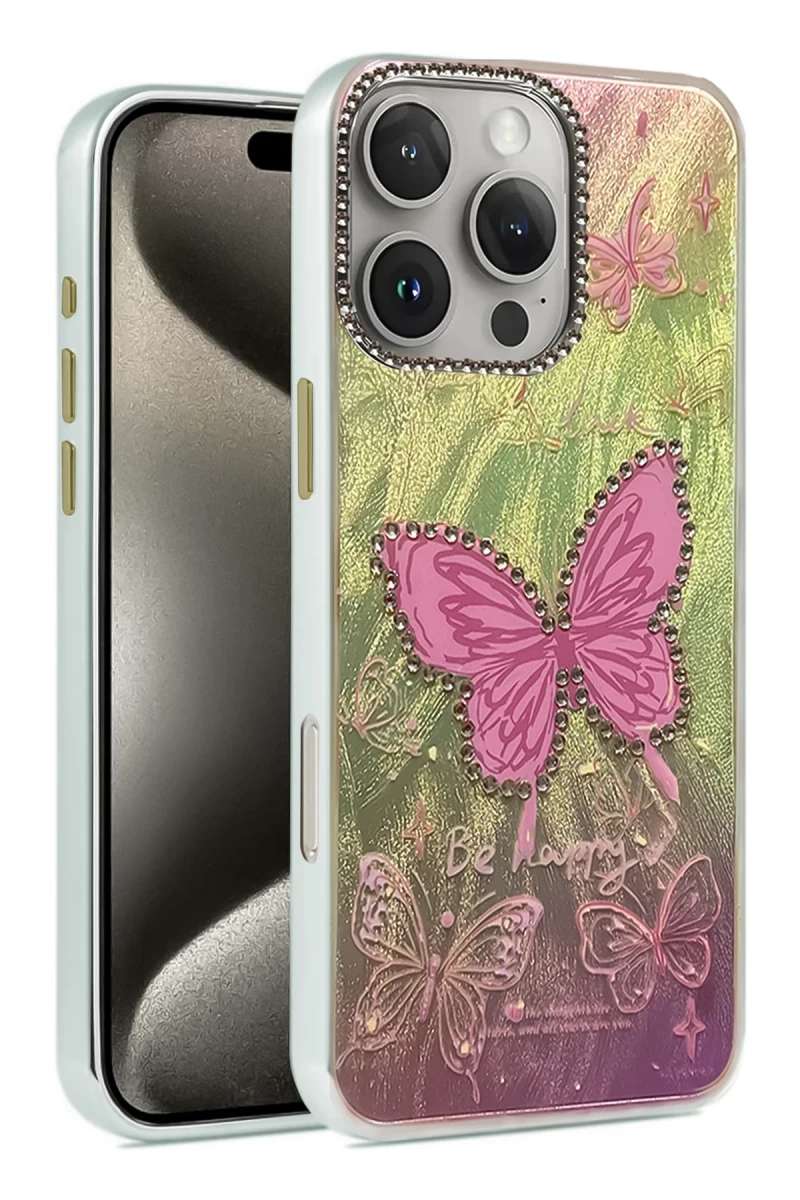 iPhone 16 Pro Kılıf Blade Aynalı Desenli Kapak - Desen 5