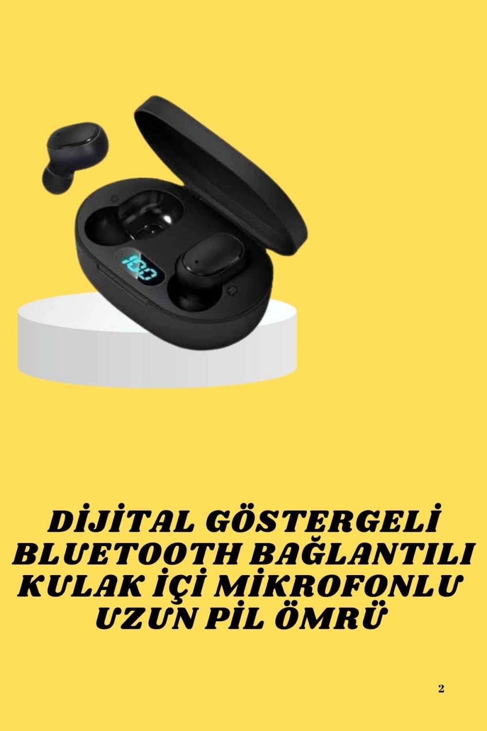 Kablosuz Bluetooth Kulaklık 300 mAh Batarya Kapasitesi ile
