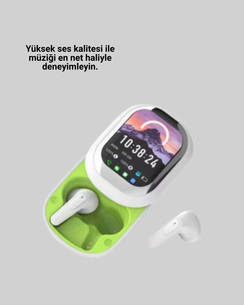 Kablosuz Kulaklık Dokunmatik Ekranlı 10 Metre Mesafe Aktif Gürültü Engelleyici