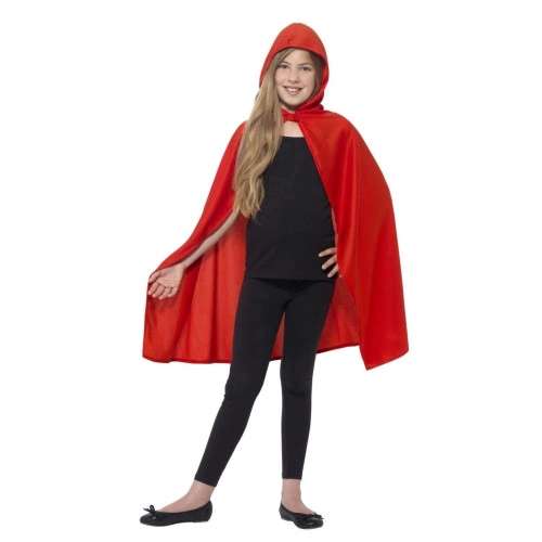 Kapşonlu Pelerin 90 cm Cadılar Bayramı Kostümü (Kırmızı Model)