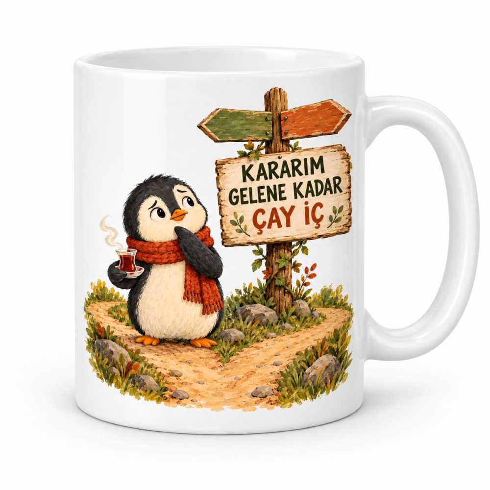 Karar Durağı Tasarımlı Porselen Kupa - MODEL 1024