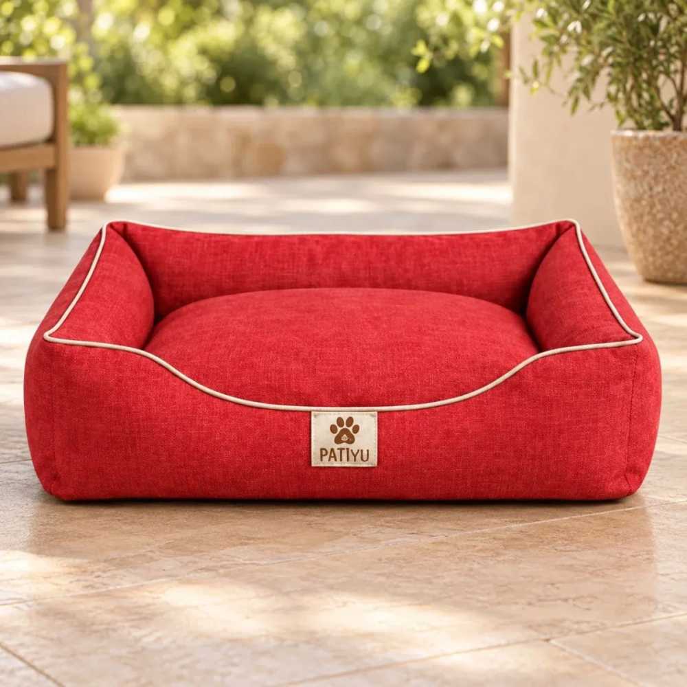 Kedi Köpek Yatağı Vera Premium Yatak - Bordo / XLarge