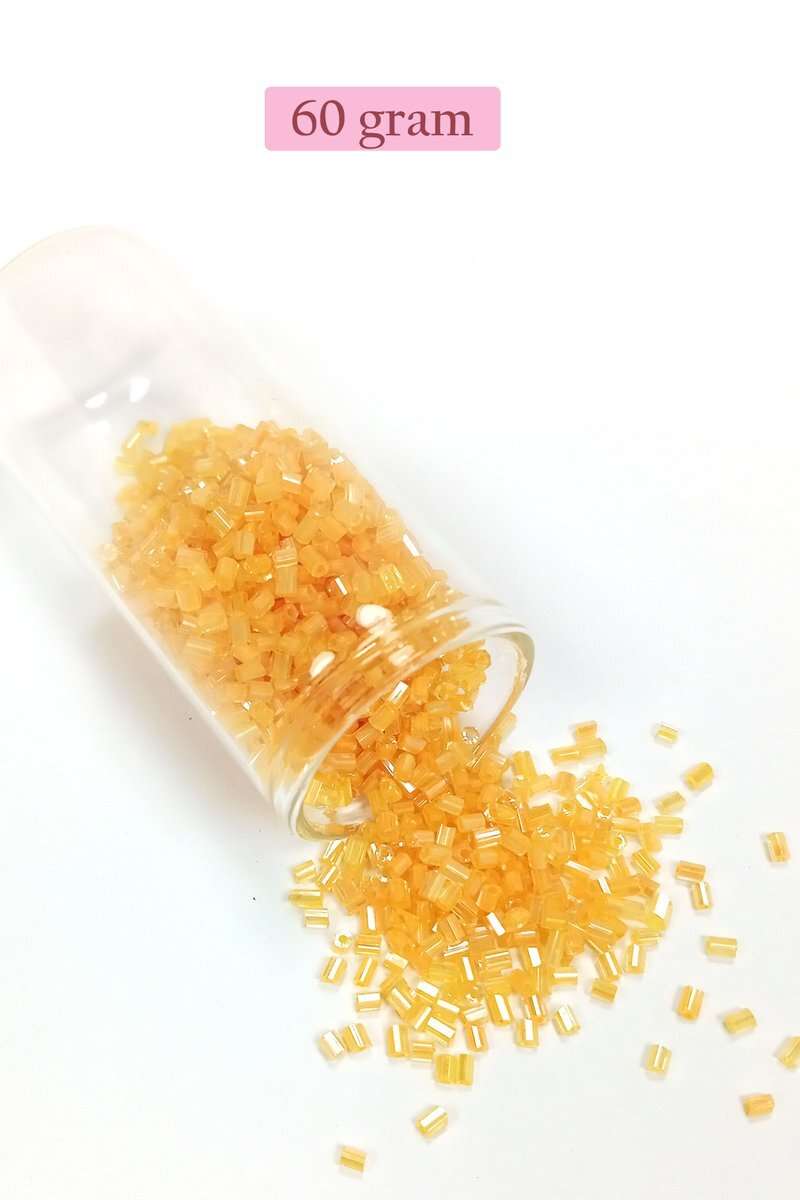 Kesme Cam Boncuk 2mm - 60 Gram - Şeffaf Açık Sarı - BNC383