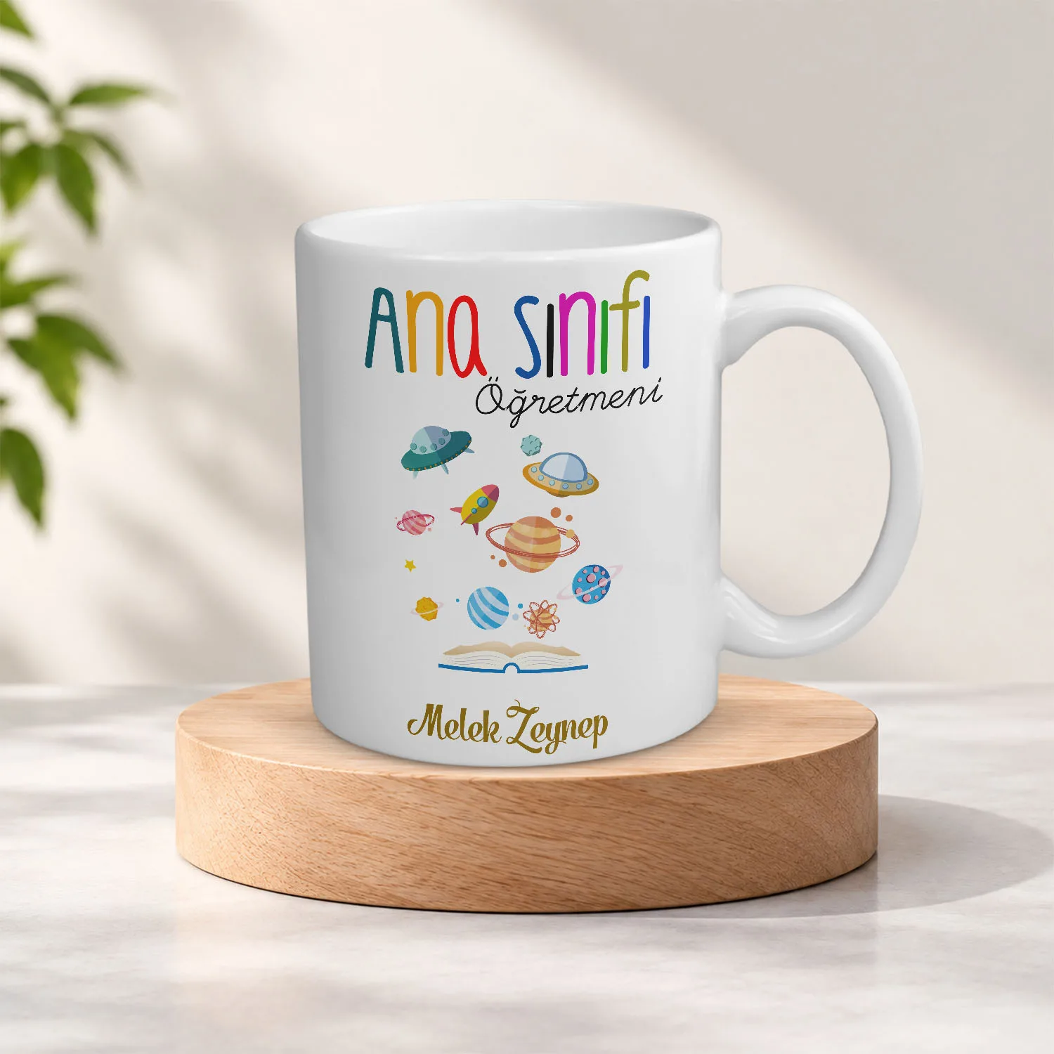 Kişiye Özel İsimli Anasınıfı Öğretmeni Temalı Kupa Bardak