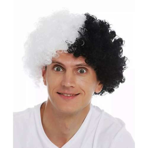 Kıvırcık Afro Peruk 1 Adet Beşiktaş Taraftar Saçı
