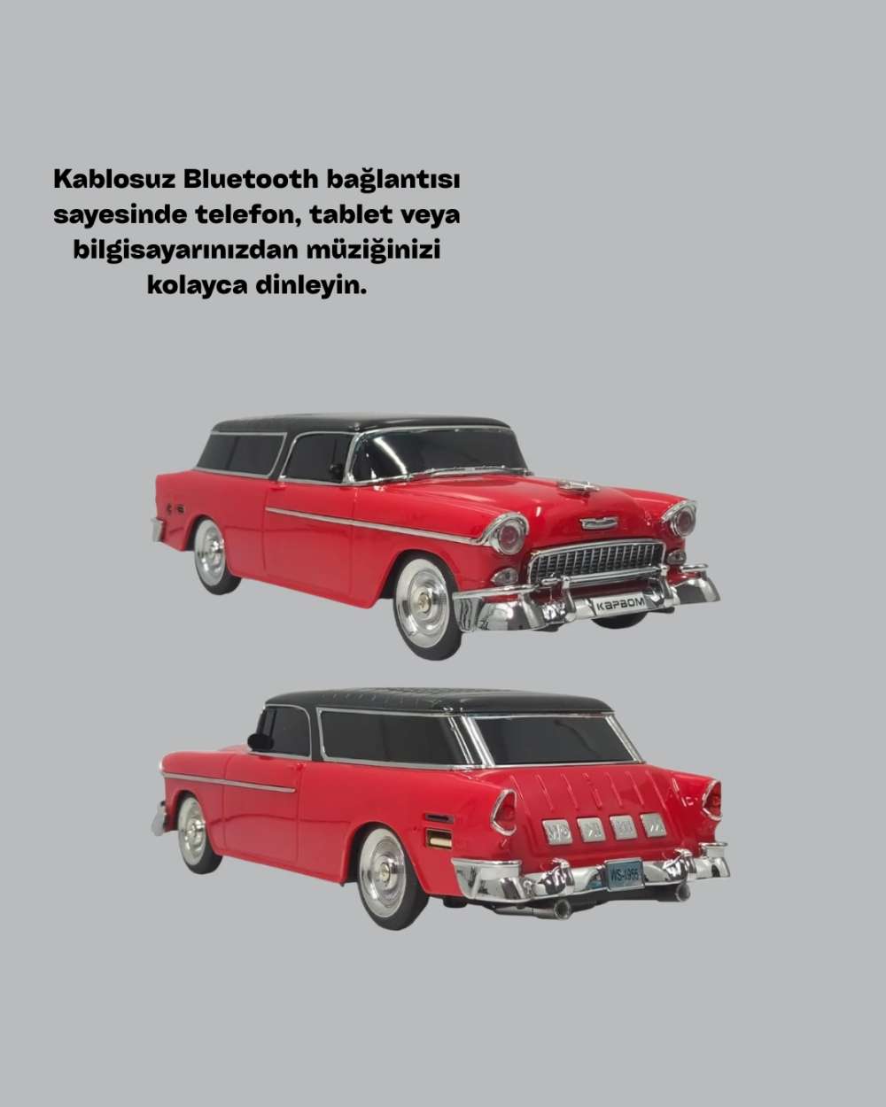 Klasik Tasarımlı Bluetooth Hoparlör 10W USB AUX FM Radyo