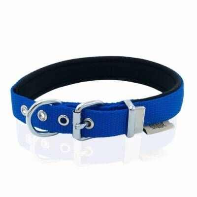 Konfor Dokuma Köpek Boyun Tasması Royalblue 2x30 35 Cm