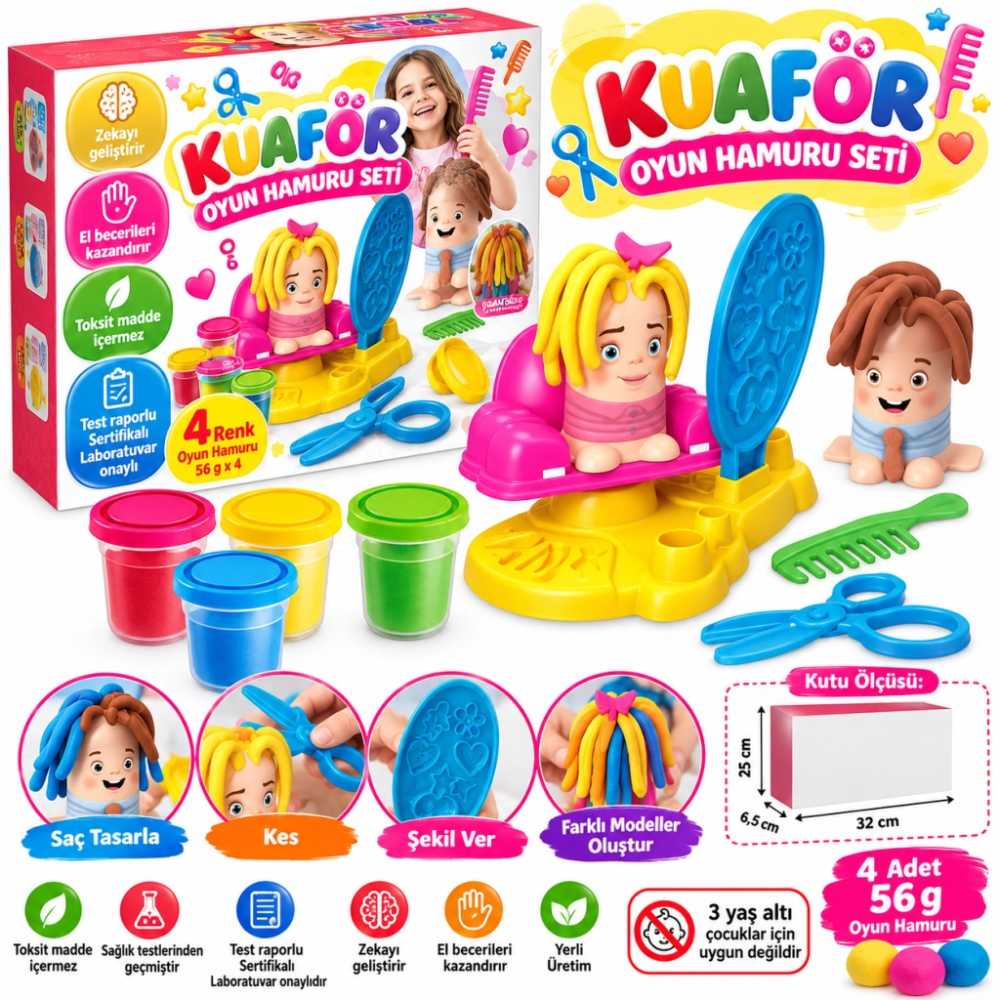 Kuaför Temalı Oyun Hamur Seti 1 Adet