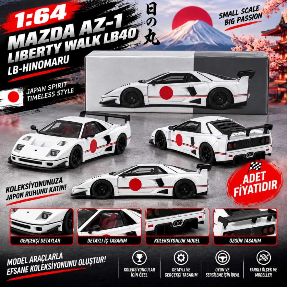 Mazda AZ-1 Liberty Walk LB40 LB-Hinomaru 1 Adet