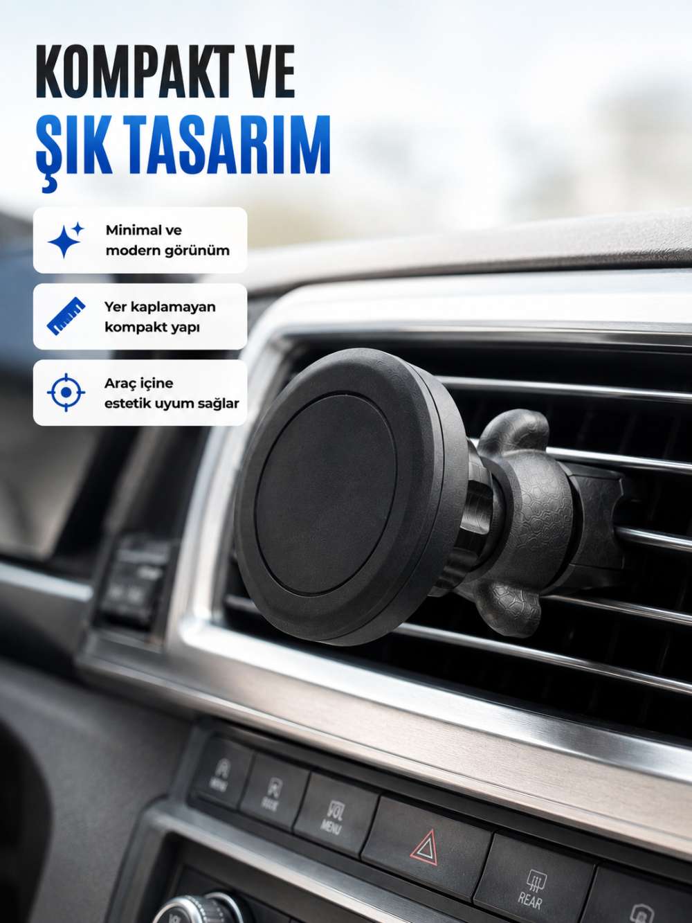 Mıknatıslı Araç İçi Telefon Tutucu Havalandırma Izgarası Telefon Standı