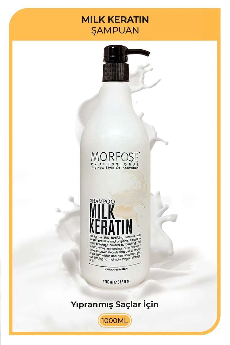 Milk Keratin Şampuan 1000 ML - Besleyici Koruyucu Etki