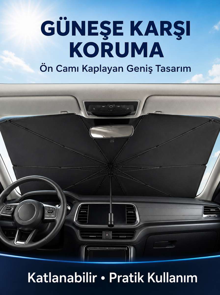 Mini Cooper, Fiat 500, Smart Fortwo, Hyundai i10, Kia Picanto Uyumlu Oto Şemsiye Yeni Nesil