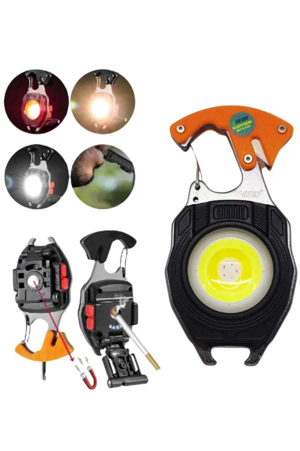 Mini LED Lamba Anahtarlık USB Şarjlı Çok Fonksiyonlu