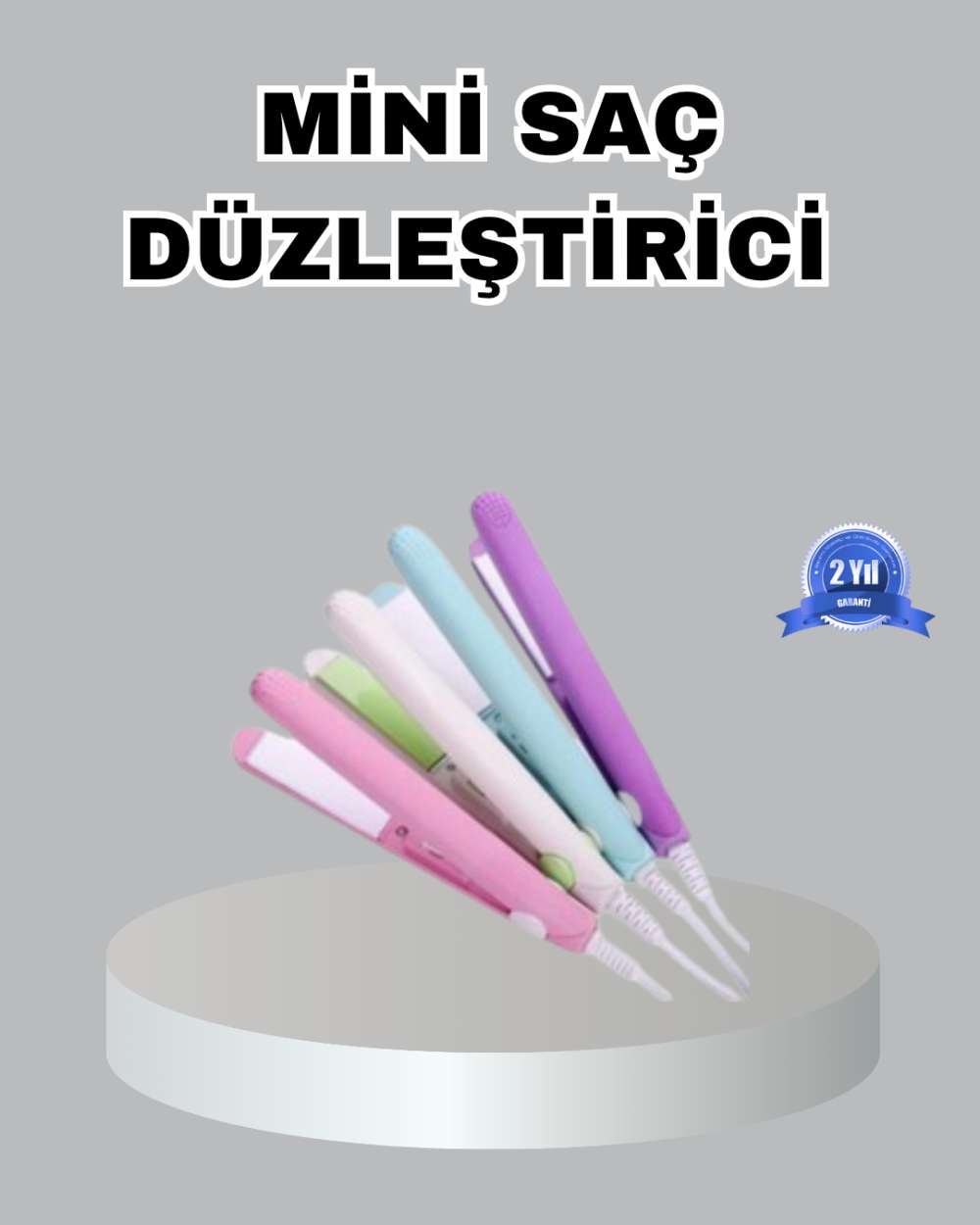 Mini Seramik Saç Düzleştirici – Kompakt Boy, 180°C Hızlı Isınma, Seyahat Tipi
