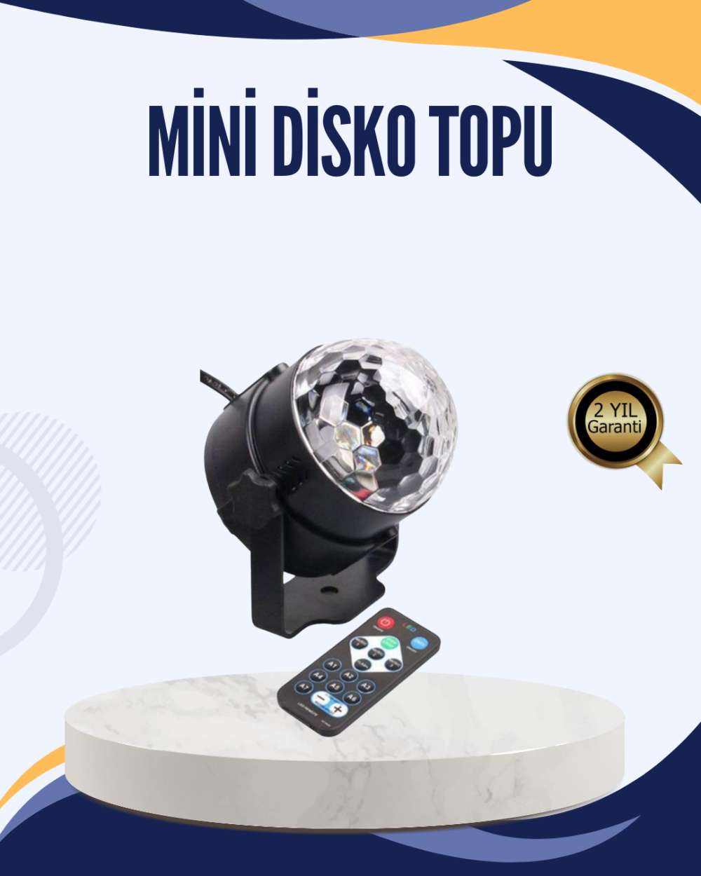 Müzik Sensörlü Renkli LED Parti Işığı
