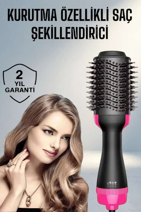 Negatif İyon Teknolojili Fön Tarağı 1200 Watt 3 Isı Kademesi
