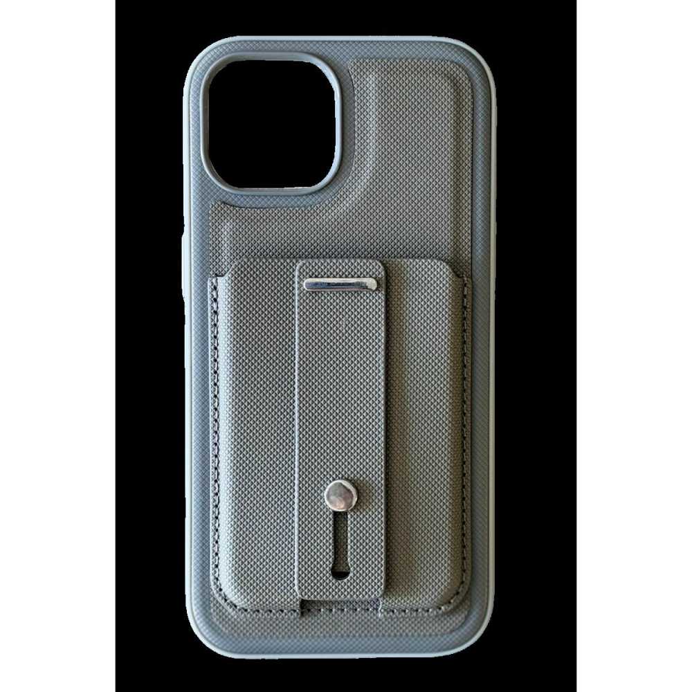 Newface Apple İphone 15 Latte Kartvizitli Kapak - Koyu Gri