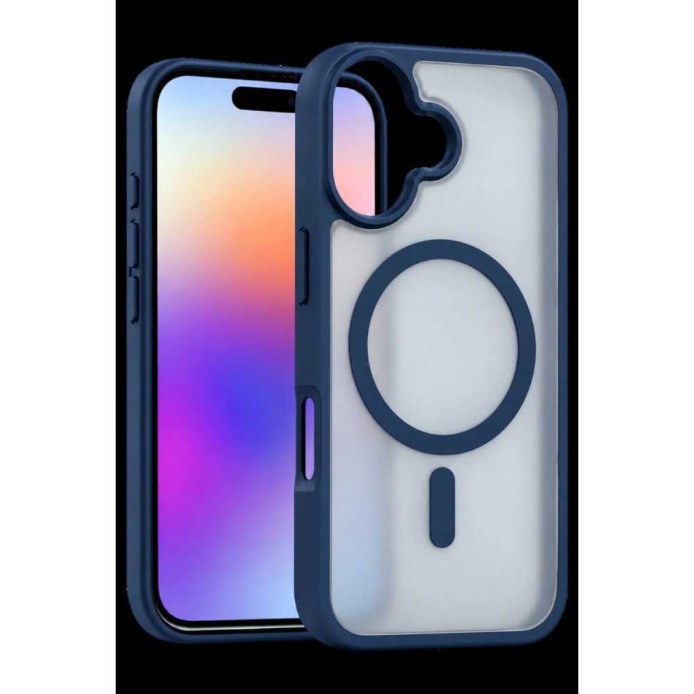 Newface Apple İphone 17 Loji Magsafe Kapak - Mavi