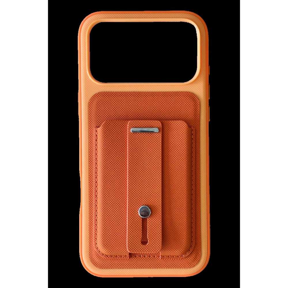 Newface Apple İphone 18 Pro/17 Pro Latte Kartvizitli Kapak - Turuncu
