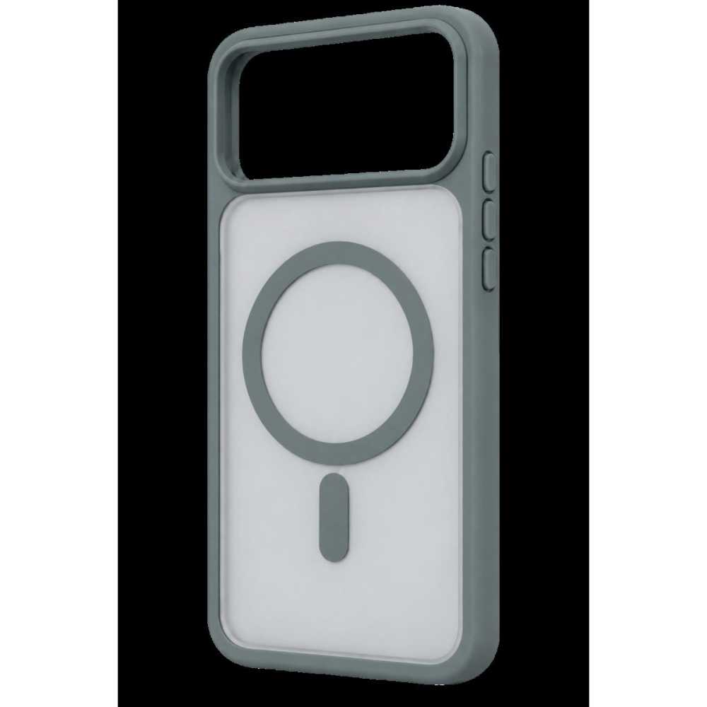 Newface Apple İphone 18 Pro Loji Magsafe Kapak - Gri