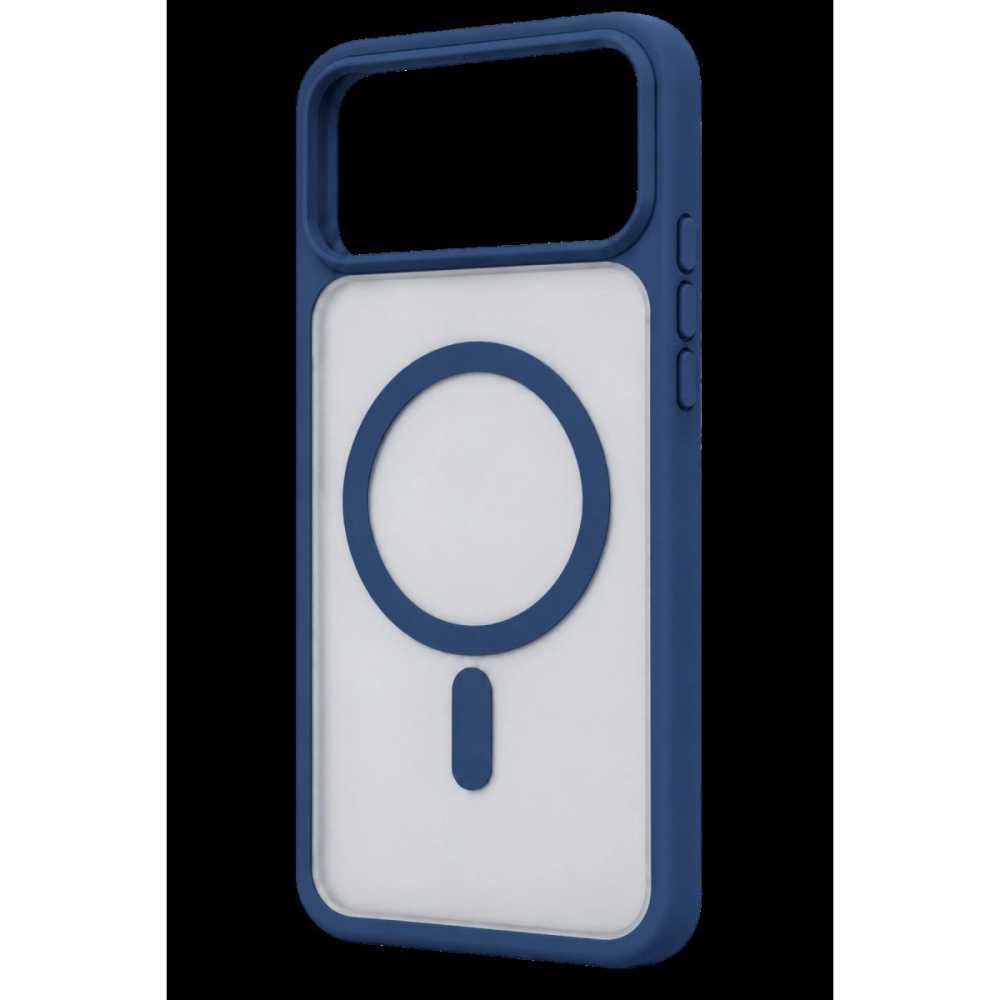 Newface Apple İphone 18 Pro Max Loji Magsafe Kapak - Mavi