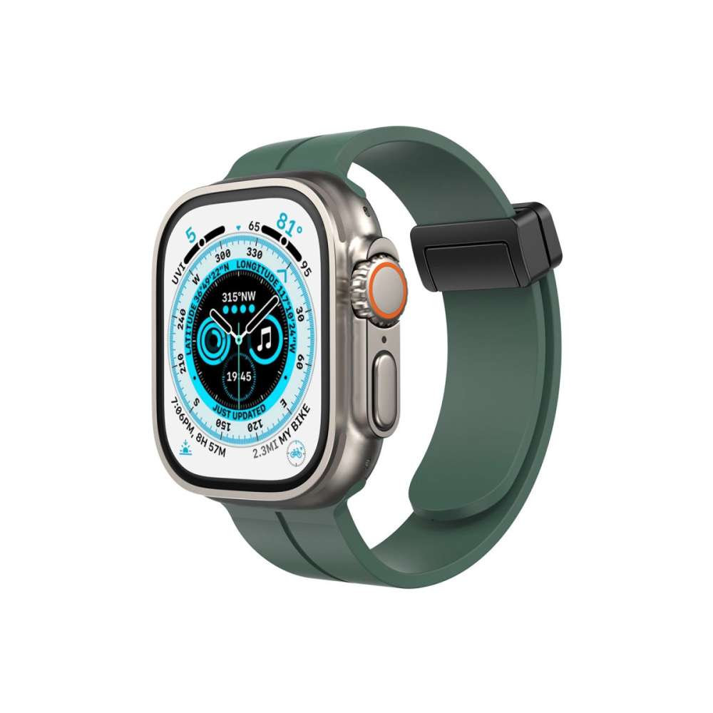 Newface Apple Watch 42mm Kr412 Elegance Stylısh Kordon - Koyu Yeşil