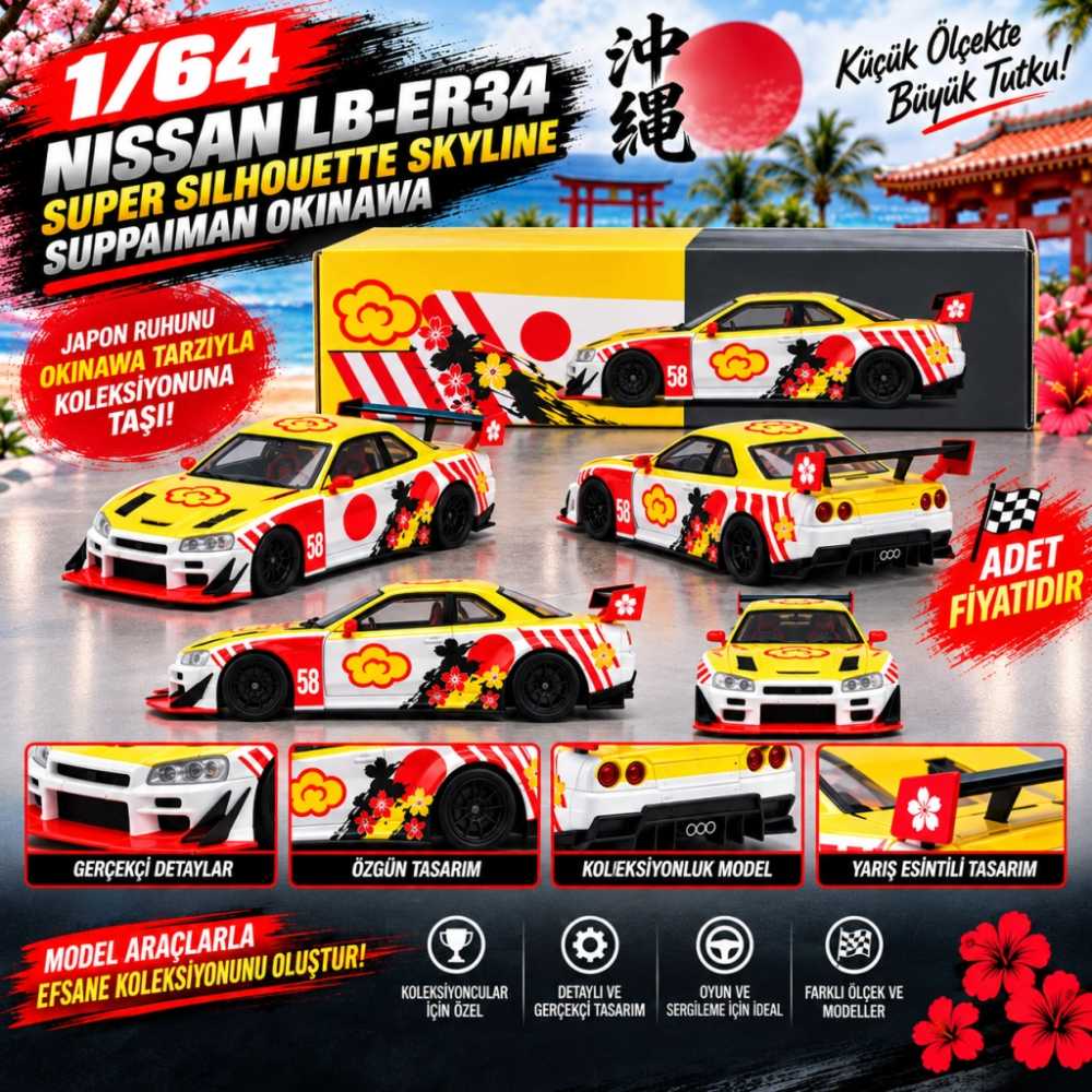 Nissan LB-ER34 Super Silhouette 1 Adet