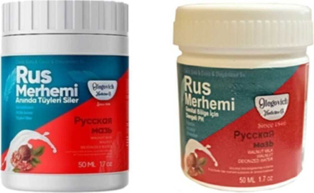 Olegovich Medicine Genital Bölge Merhemi 50 ml ve Tüy Dökücü Azaltıcı Merhem 50 ml