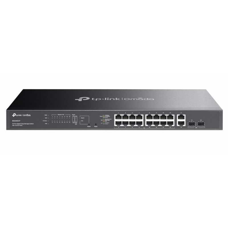 OMADA ES220GMP 16 PORT GIGABIT + 2XGB SFP+2XGB RJ45 UPLINK CLOUD L2 YÖNETİLEBİLİR 250W POE RACKMOUNT SWITCH
