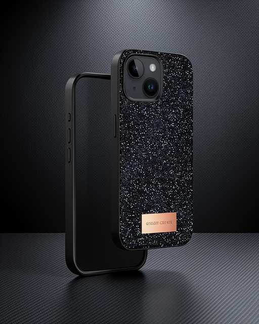 Onegif Apple İphone 14 Bright Simli Kapak - Siyah