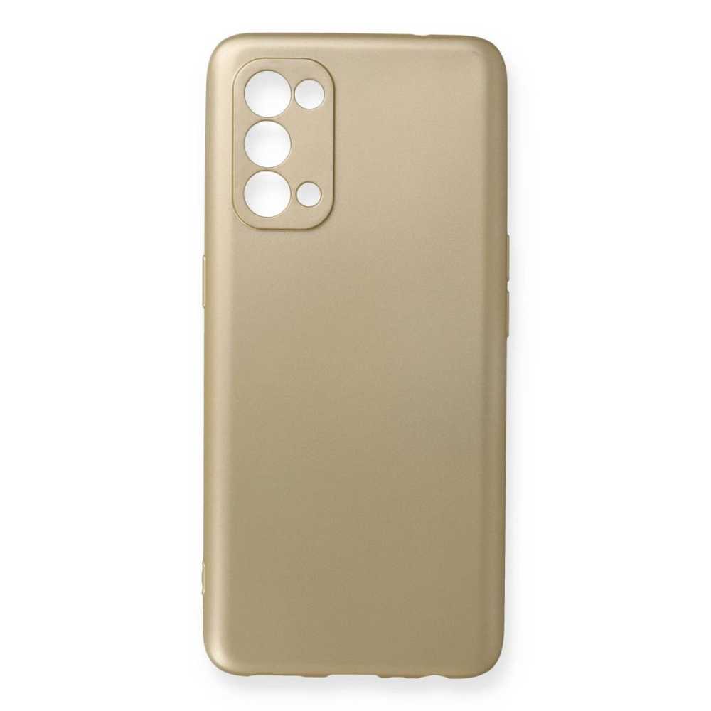 Oppo Reno 5 Kılıf First Silikon - Gold