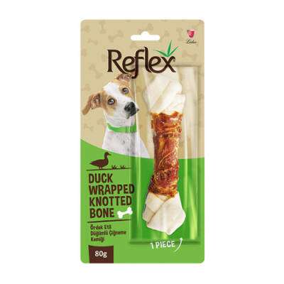 Ördek Eti Sargılı Düğümlü Köpek Çiğneme Kemiği 80 Gr