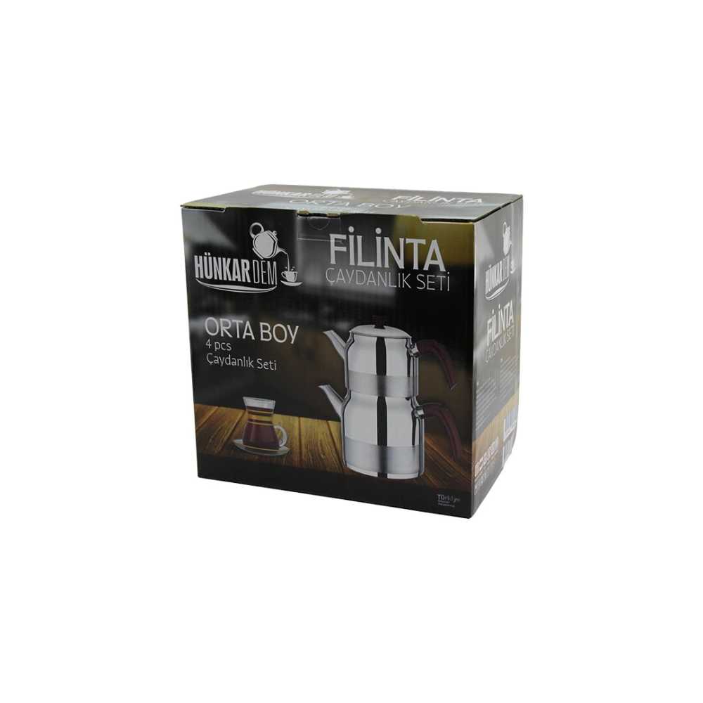 Orta Boy Çaydanlık Seti 1.25LT Üst Demlik 2.25LT Alt Suluk