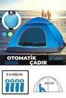 Otomatik Havada Açılan Su Geçirmez Çadır 4 Kişilik