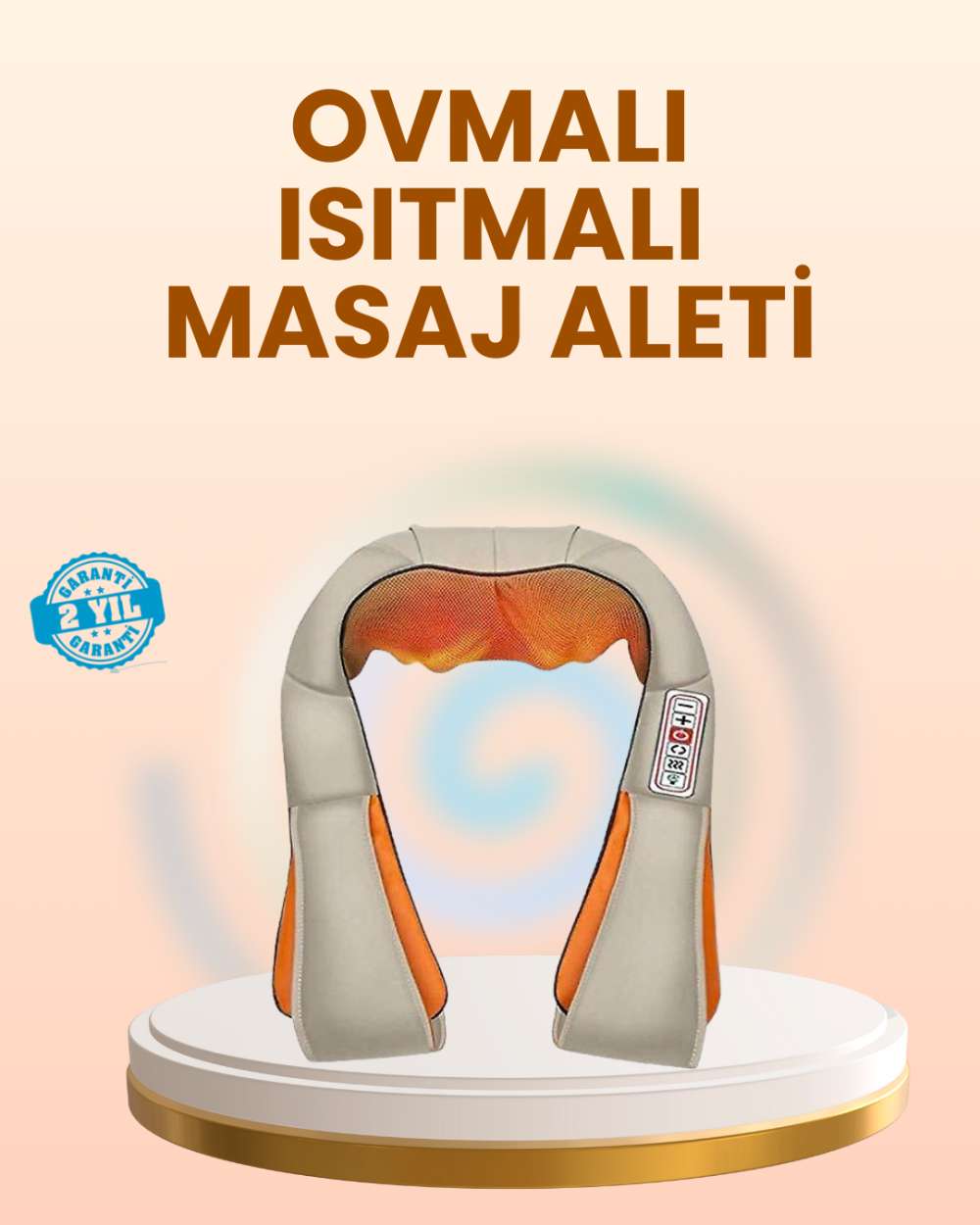 Ovmalı Isıtmalı Masaj Aleti Boyun Omuz Bel ve Ayak İçin Rahatlatıcı Etki