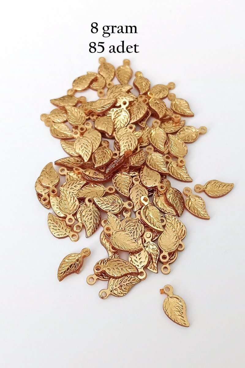 Oya Abiye Bileklik Kolye Pleksi Metalik Plastik Pul Altın Renk 8 gram 85 adet - BNC486