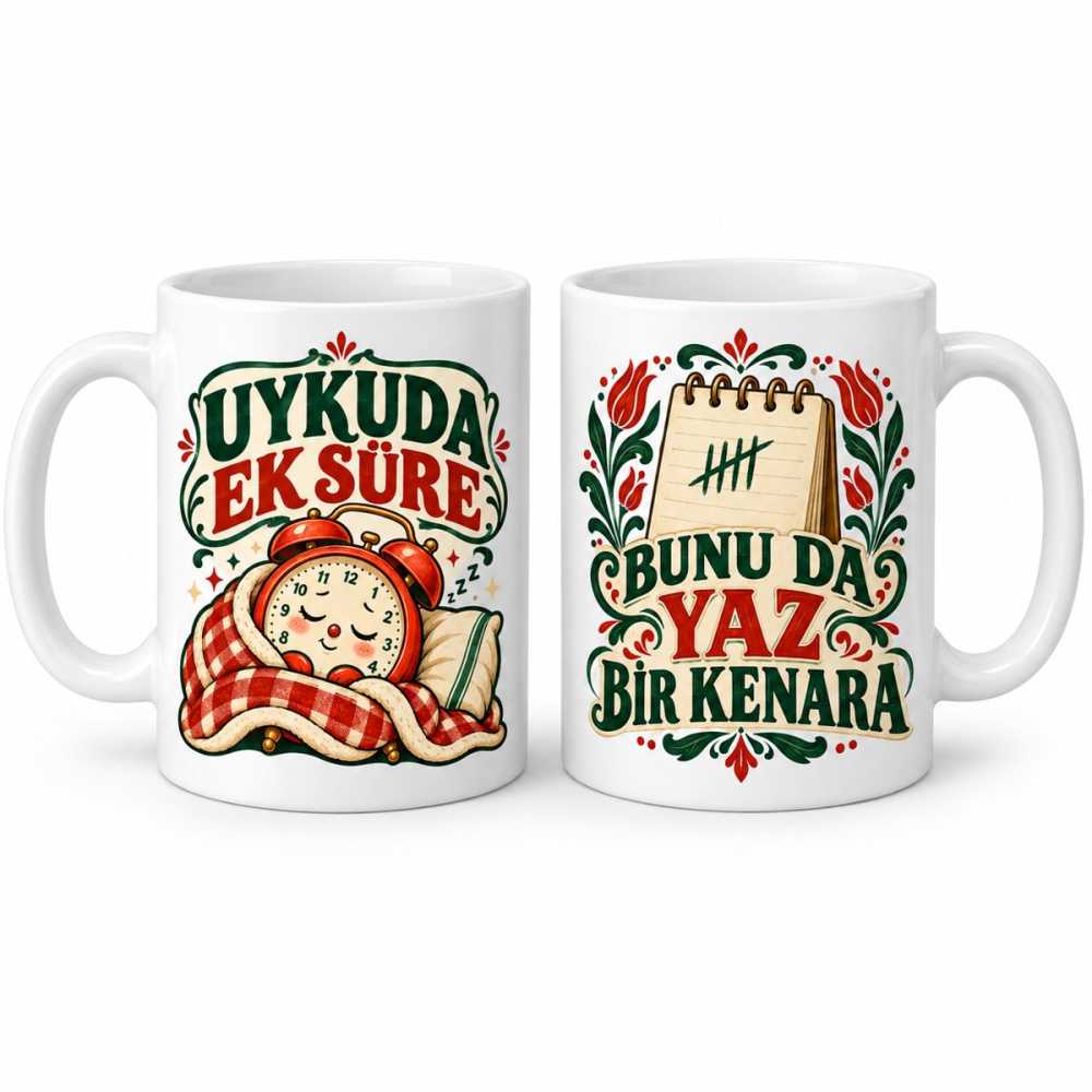 Pazar Hesabı 2'li Porselen Kupa Seti - MODEL 897