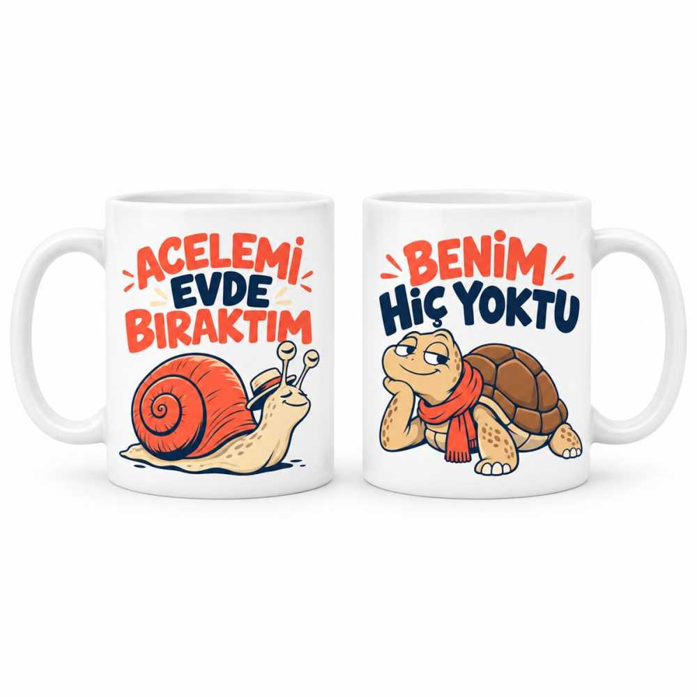 Pazar Ritmi 2'li Porselen Kupa Seti - MODEL 852