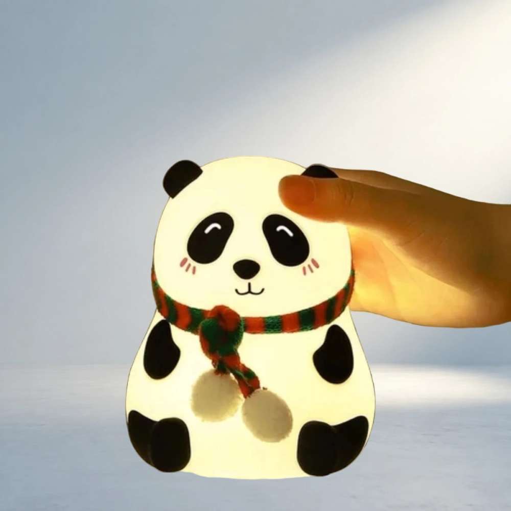 Pofuduk Panda Figürlü LED Gece Lambası 5 Renk Modu