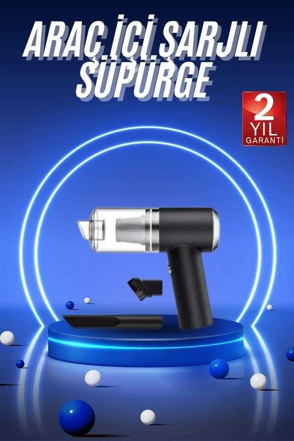 Pratik Şarjlı Vakumlu Araç İçi Süpürge 1 Adet