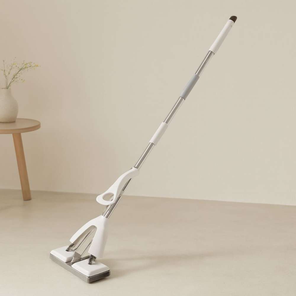 PVA Sünger Kendinden Sıkmalı Mop - Kelebek Başlık, Krom Sap 110 cm