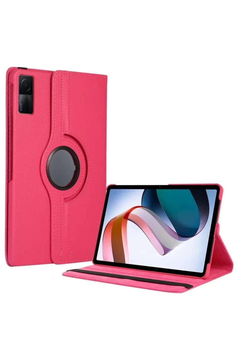 Redmi Pad SE 4G Kılıf 360 Tablet Deri Kılıf - Pembe