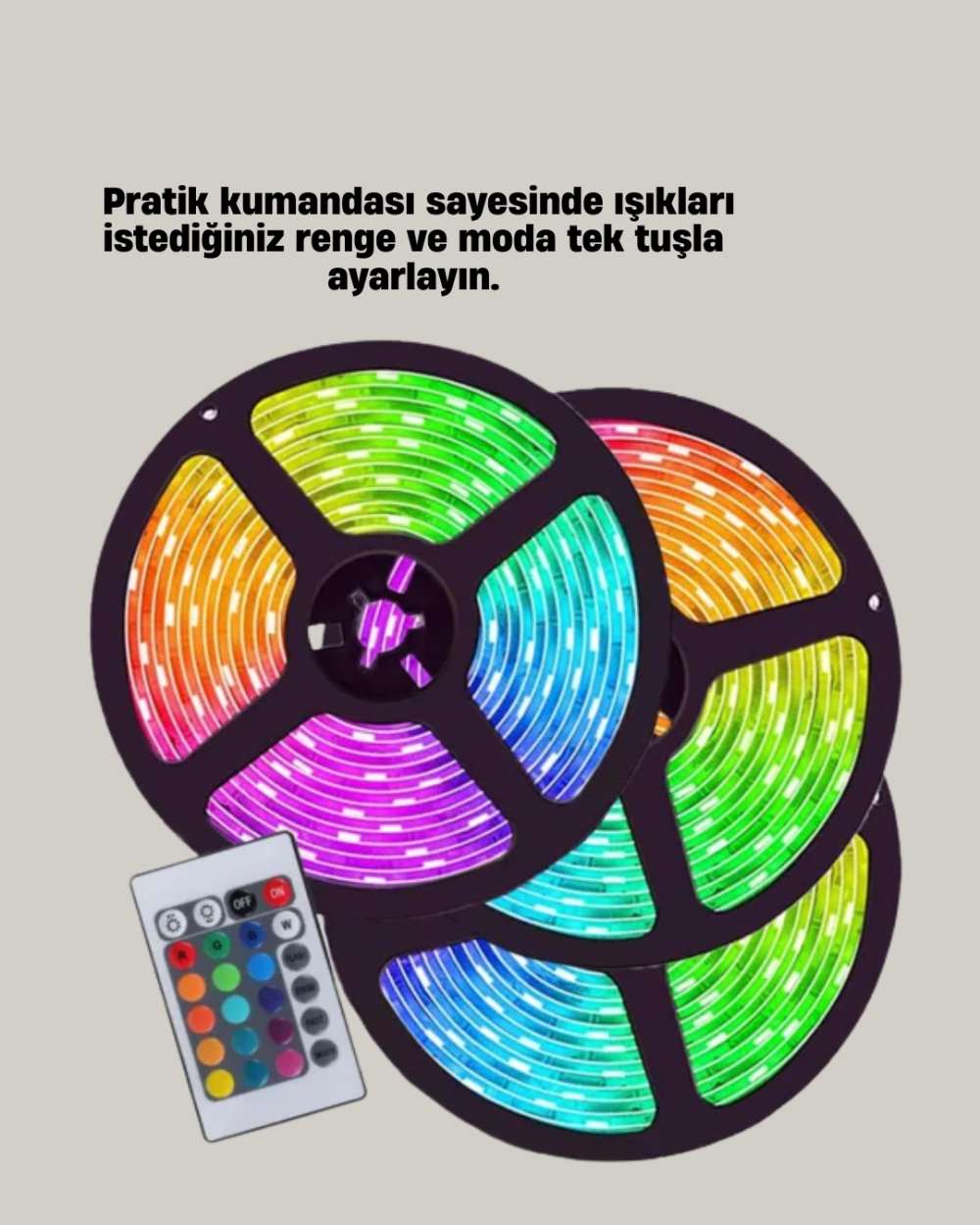 Renkli Smart Şerit LED Işık USB Bağlantılı 5 Metre Ambiyans
