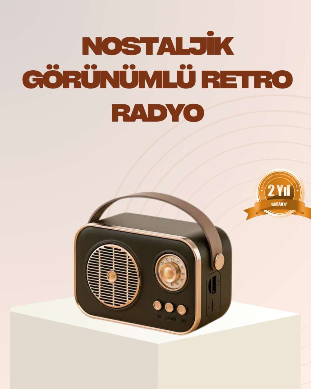 Retro Bluetooth Radyo – Nostaljik Tasarım, TF Kart ve USB Destekli