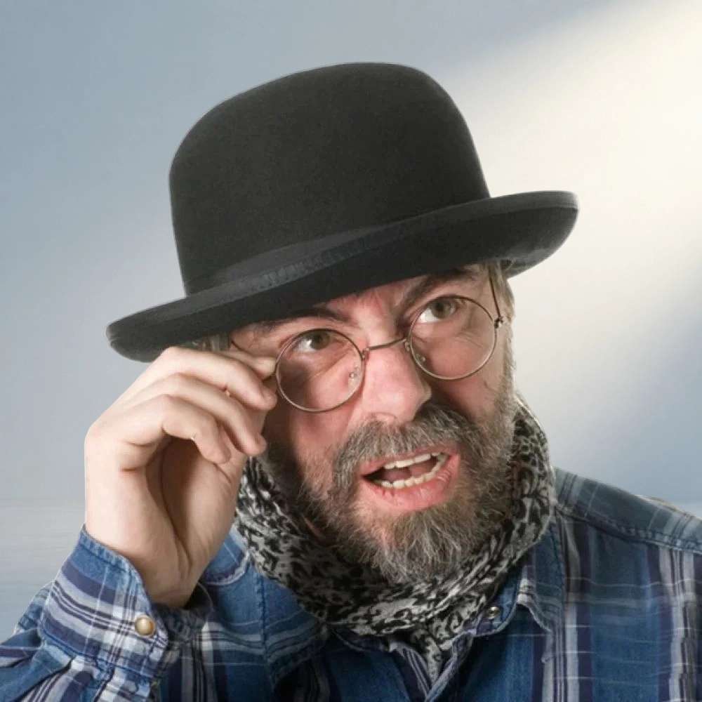 Retro Tarz Siyah Bowler Derby Şapka Yetişkinler İçin
