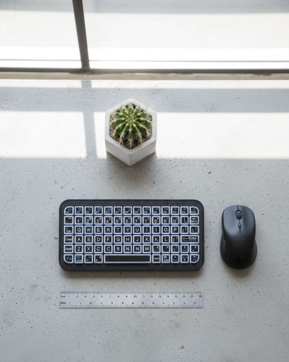 RGB Işıklı Kablosuz Mini Klavye 10 mm İnce Gövde